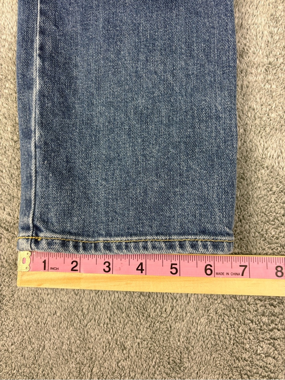 7 For All Mankind Allovers light blue denim jeans with gold stitching - Picture 5 of 12
